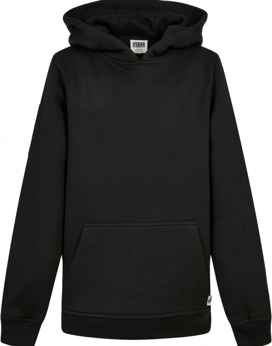 Boys Organic Basic Hoody black 158/164