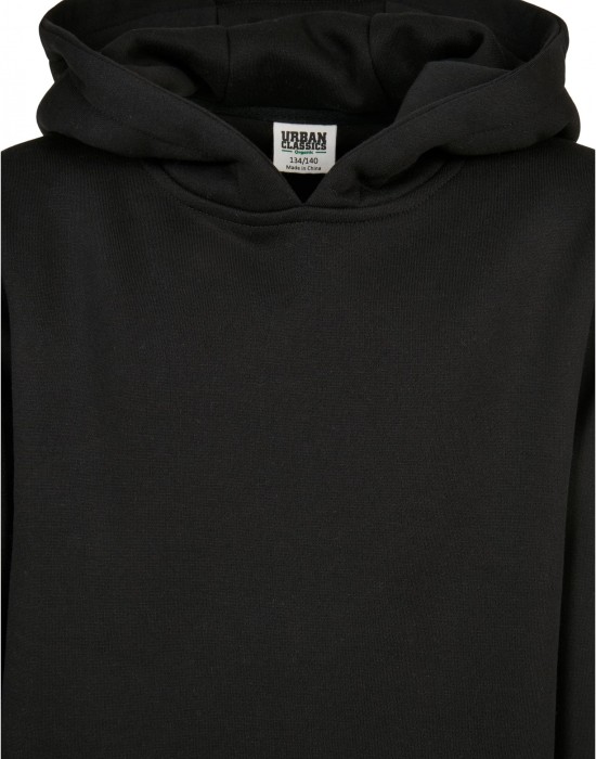 Boys Organic Basic Hoody black 158/164