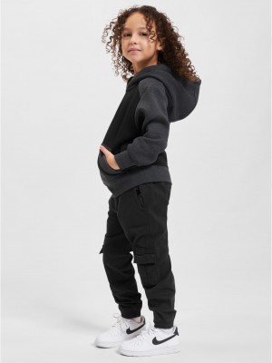 Boys 2-Tone Fake Raglan Hoody black/charcoal 158/164
