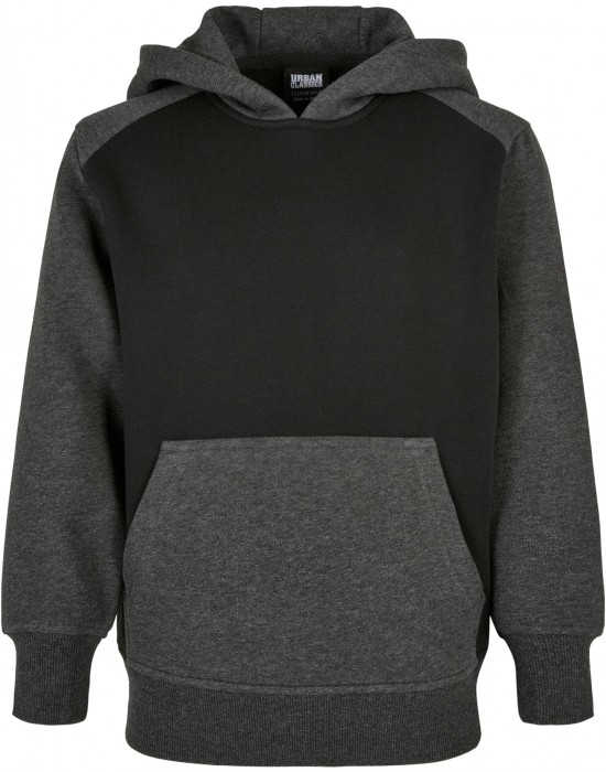 Boys 2-Tone Fake Raglan Hoody black/charcoal 158/164
