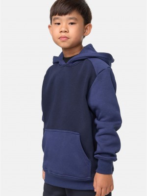 Boys 2-Tone Fake Raglan Hoody midnightnavy/darkblue 158/164