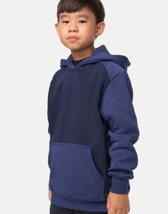 Boys 2-Tone Fake Raglan Hoody midnightnavy/darkblue 158/164
