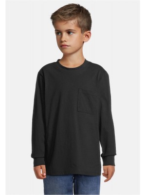 Boys Heavy Oversized Pocket Longsleeve black 158/164