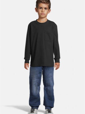 Boys Heavy Oversized Pocket Longsleeve black 158/164