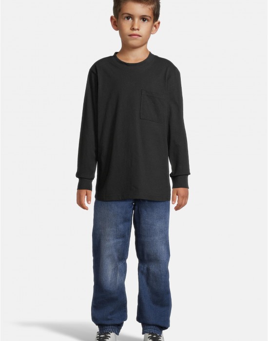 Boys Heavy Oversized Pocket Longsleeve black 158/164