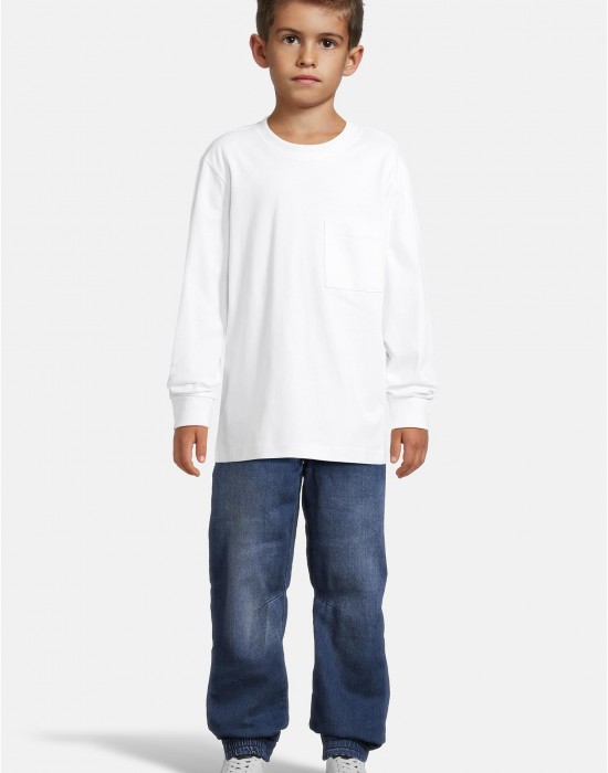 Boys Heavy Oversized Pocket Longsleeve white 158/164