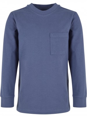 Boys Heavy Oversized Pocket Longsleeve vintageblue 158/164