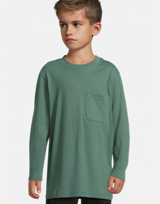 Boys Heavy Oversized Pocket Longsleeve paleleaf 158/164