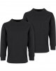 Boys Heavy Oversized Pocket Longsleeve 2-Pack black+black 158/164