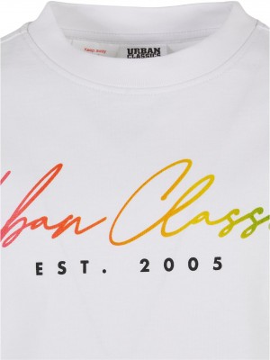 Тениска за момчета Boys Script Logo Tee white 158/164