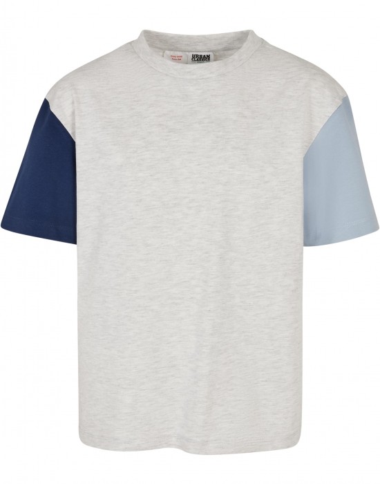 Тениска за момчета Boys Organic Oversized Colorblock Tee lightgrey 158/164