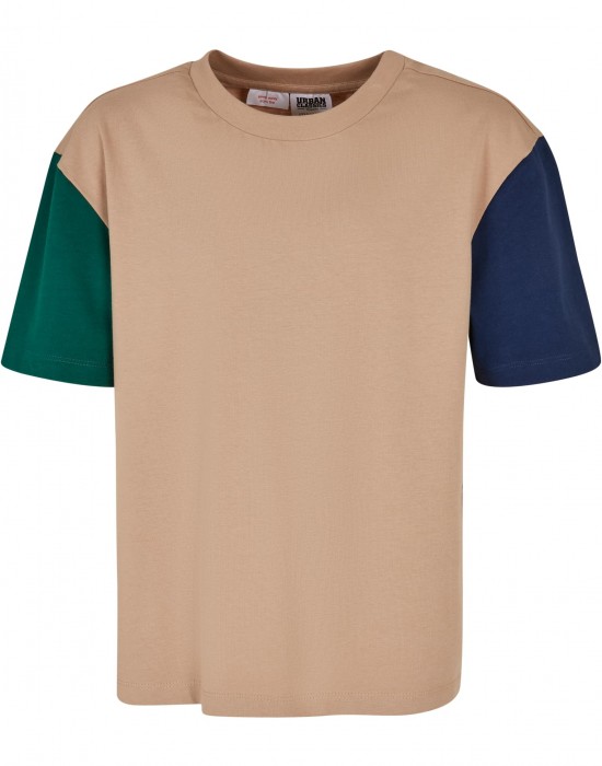Тениска за момчета Boys Organic Oversized Colorblock Tee unionbeige 158/164