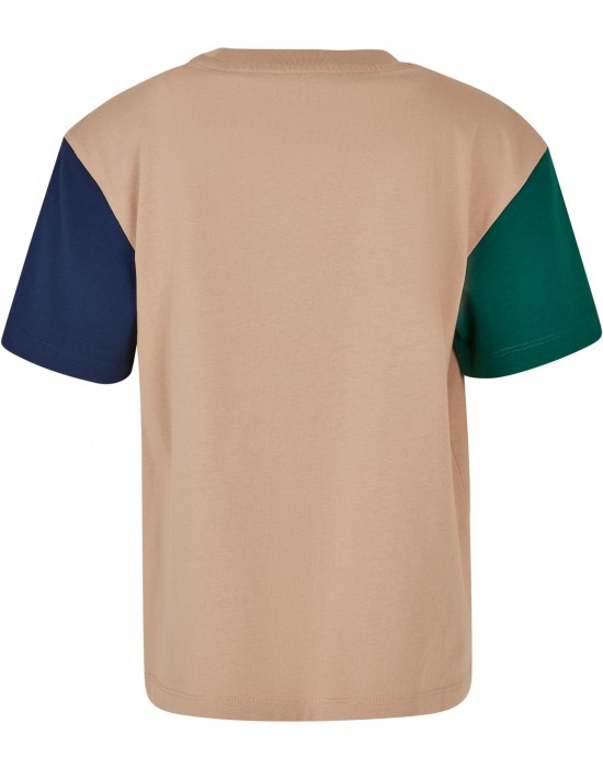 Тениска за момчета Boys Organic Oversized Colorblock Tee unionbeige 158/164