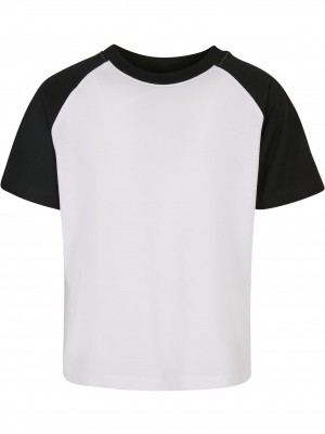 Тениска за момчета Boys Raglan Contrast Tee white/black 158/164