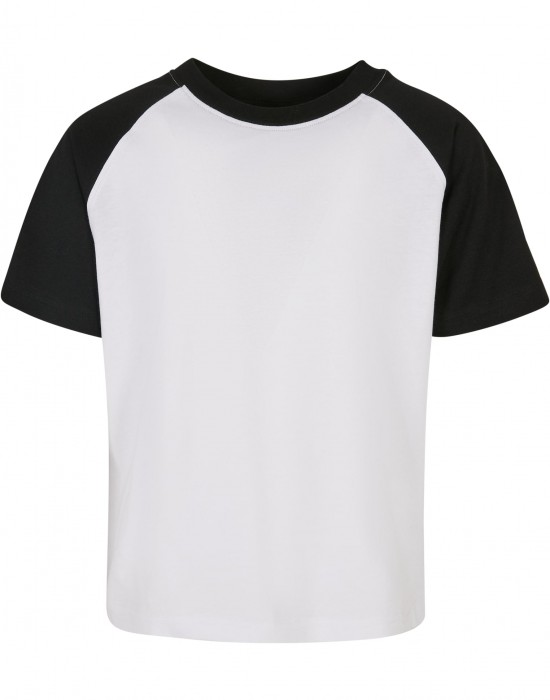 Тениска за момчета Boys Raglan Contrast Tee white/black 158/164