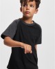 Тениска за момчета Boys Raglan Contrast Tee black/charcoal 158/164