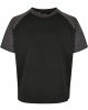 Тениска за момчета Boys Raglan Contrast Tee black/charcoal 158/164