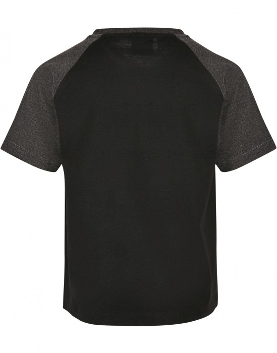 Тениска за момчета Boys Raglan Contrast Tee black/charcoal 158/164