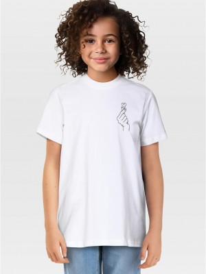 2 Броя Тениски T-Shirt 2 Pack - kurzarm - Butterfly & Love Sign black+white 158/164