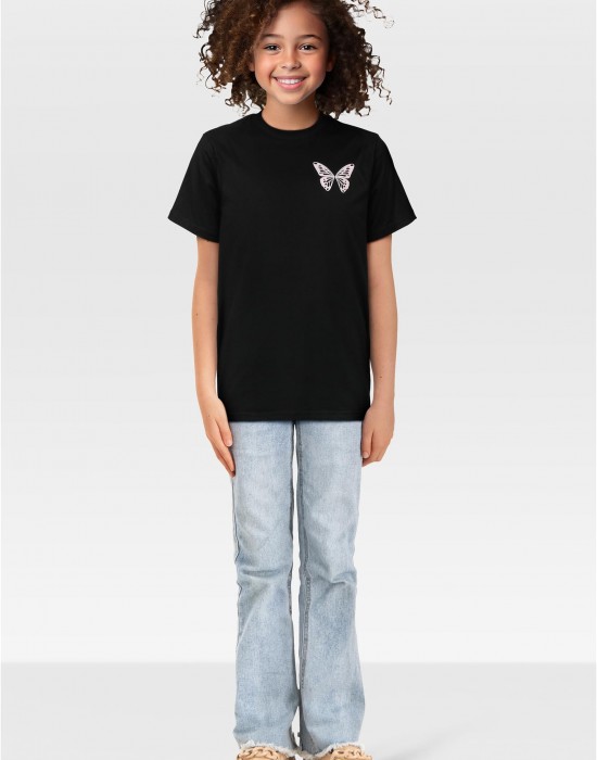 2 Броя Тениски T-Shirt 2 Pack - kurzarm - Butterfly & Love Sign black+white 158/164