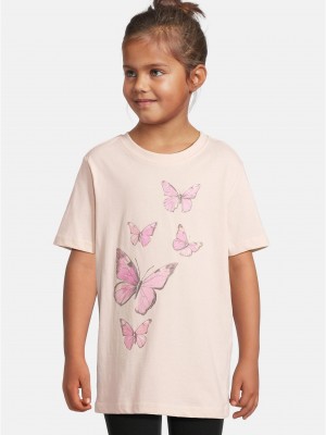 2 Броя Тениски T-Shirt 2 Pack - kurzarm - Love Heart & Flying Butterfly white+marshmallow 158/164