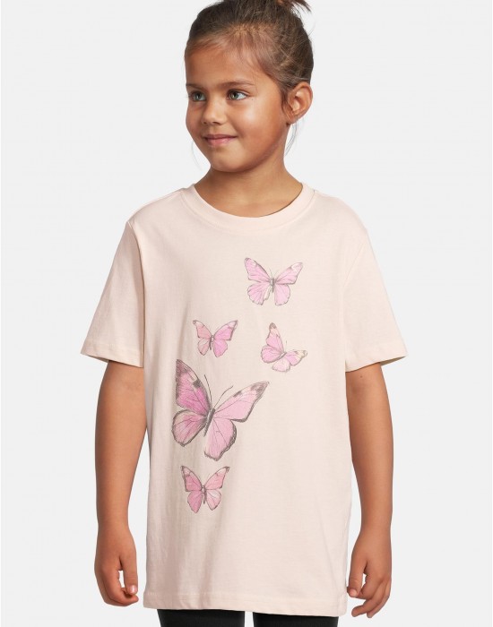 2 Броя Тениски T-Shirt 2 Pack - kurzarm - Love Heart & Flying Butterfly white+marshmallow 158/164