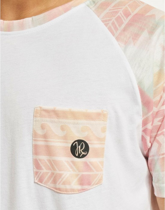 Тениска Just Rhyse Pocosol Raglan T-Shirt white/pink XXL