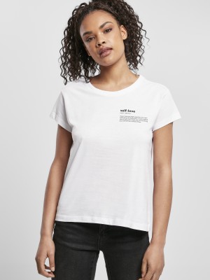 Тениска Ladies Self Love Box Tee white XS