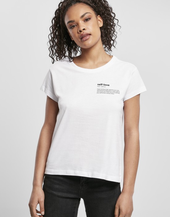 Тениска Ladies Self Love Box Tee white XS
