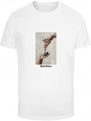 Тениска God Given Pizza Tee white XXL Тениска God Given Pizza Tee white XXL