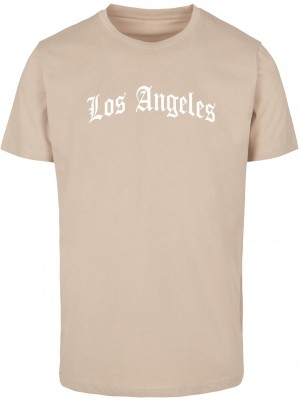 Тениска Los Angeles Wording Tee sand XXL