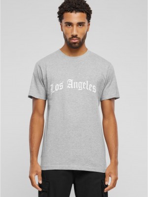 Тениска Los Angeles Wording Tee heather grey XXL