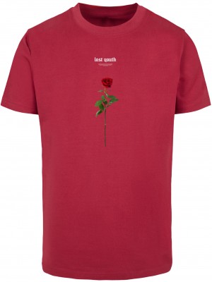 Тениска Lost Youth Rose Tee burgundy XXL