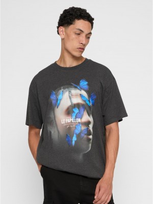 Тениска Le Papillon Oversize Tee charcoal XXL