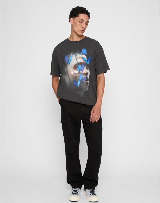Тениска Le Papillon Oversize Tee charcoal XXL