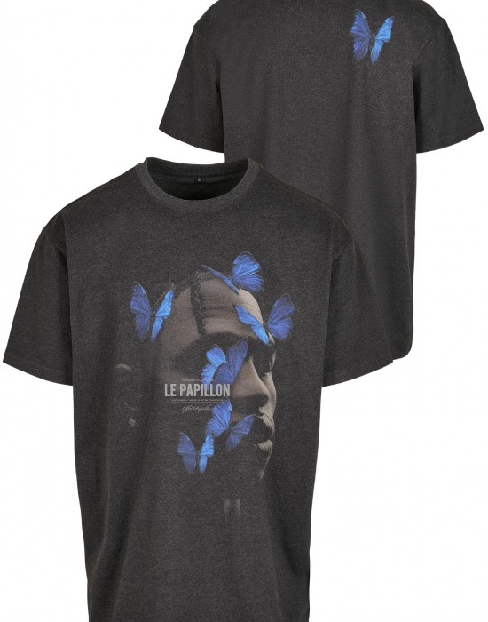 Тениска Le Papillon Oversize Tee charcoal XXL
