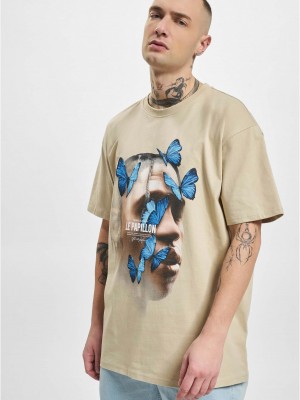 Тениска Le Papillon Oversize Tee sand XXL