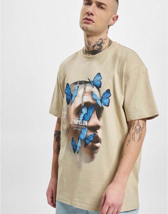 Тениска Le Papillon Oversize Tee sand XXL