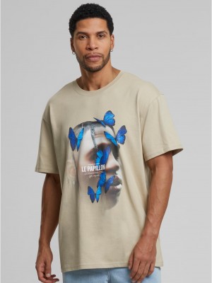 Тениска Le Papillon Oversize Tee wet sand XXL