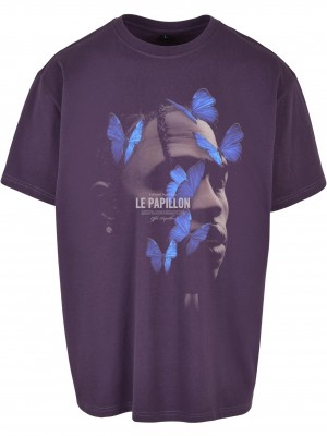 Тениска Le Papillon Oversize Tee purplenight XXL