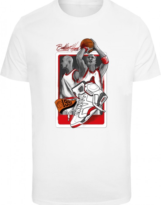 Тениска Ballin Hard 1991 Tee white XXL