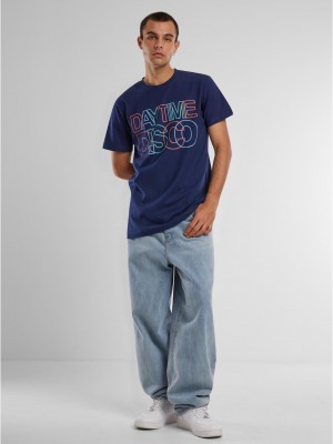 Тениска Daytime Disco Tee T-Shirt Round Neck light navy XXL