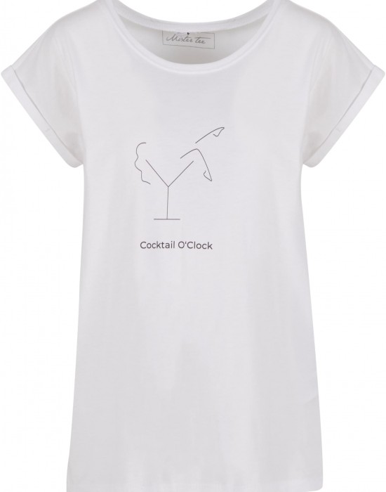 Тениска Ladies Cocktail O'Clock Tee T-Shirt Round Neck white XXL