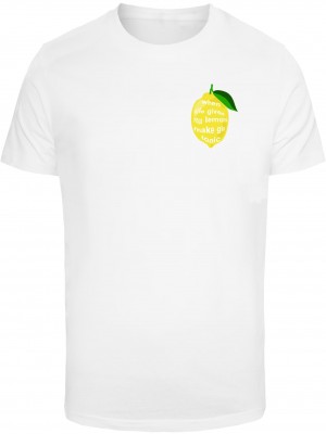 Тениска Life Gives Lemons Tee T-Shirt Round Neck white XXL