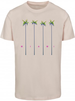 Тениска Miami Palms Tee pink marshmallow XXL