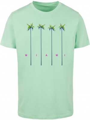 Тениска Miami Palms Tee neo mint XXL
