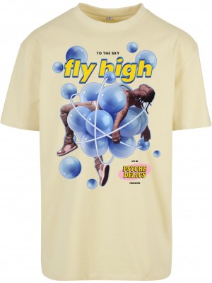 Тениска Psychadelic Oversize Tee softyellow XXL