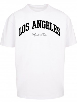 Тениска L.A. College Oversize Tee white XXL Тениска L.A. College Oversize Tee white XXL