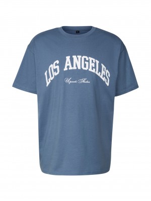 Тениска L.A. College Oversize Tee vintageblue XXL Тениска L.A. College Oversize Tee vintageblue XXL
