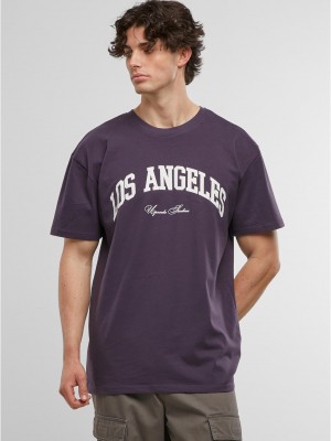 Тениска L.A. College Oversize Tee purplenight XXL Тениска L.A. College Oversize Tee purplenight XXL